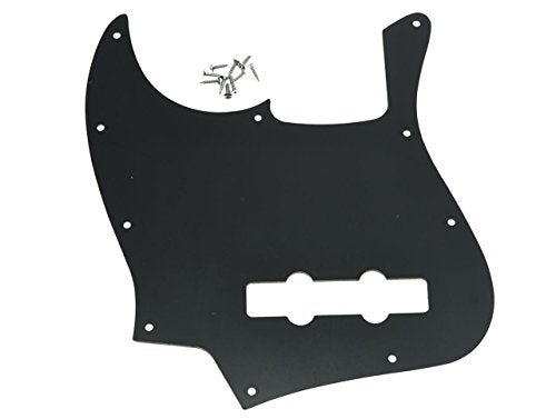 KAISH 4 String J Bass Style Pickguard Bass Pick Guard Scratch Plate for USA/Mexico Jazz J Bass Black Pearl - Image 2