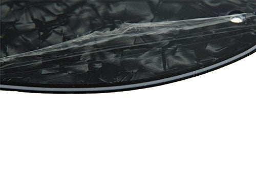 KAISH 4 String J Bass Style Pickguard Bass Pick Guard Scratch Plate for USA/Mexico Jazz J Bass Black Pearl - Image 3