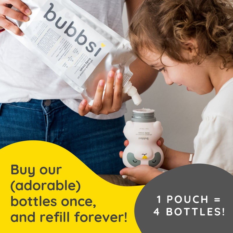 Bubbsi Whipped Coconut Oil Baby Lotion for Eczema, Dry Skin, Baby Acne, KP | Organic Coconut Oil, Shea Butter, Vitamin E | Light, Natural Scent | EU Compliant, Vegan (Refill Pouch, 32oz) - Image 5