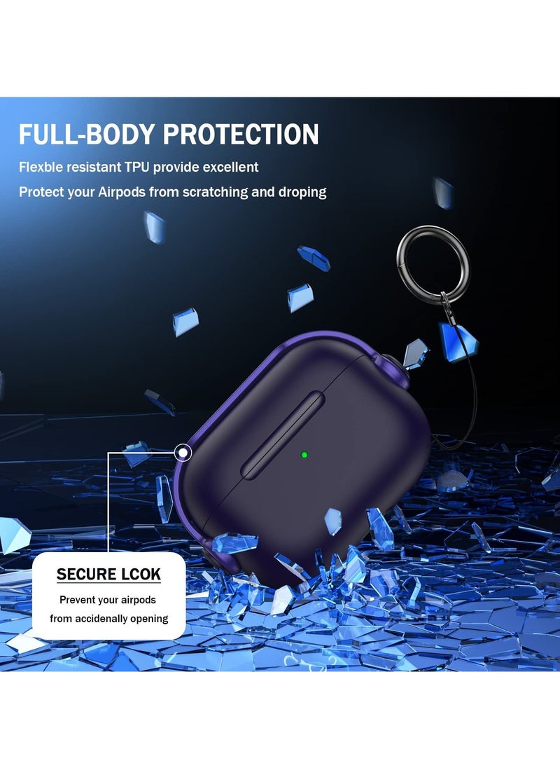 ANYOGRO AirPods 4 Case Cover for Women Men, Unique Musician Headset Design, PC Material Protective Case with Cleaner Kit and Keychain Compatible with Airpods 4th Generation 2024 Purple  - Image 4
