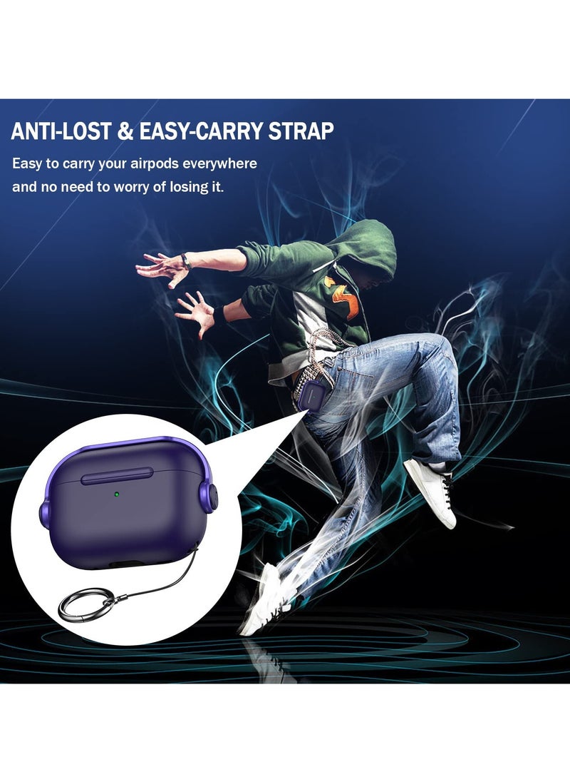 ANYOGRO AirPods 4 Case Cover for Women Men, Unique Musician Headset Design, PC Material Protective Case with Cleaner Kit and Keychain Compatible with Airpods 4th Generation 2024 Purple  - Image 5