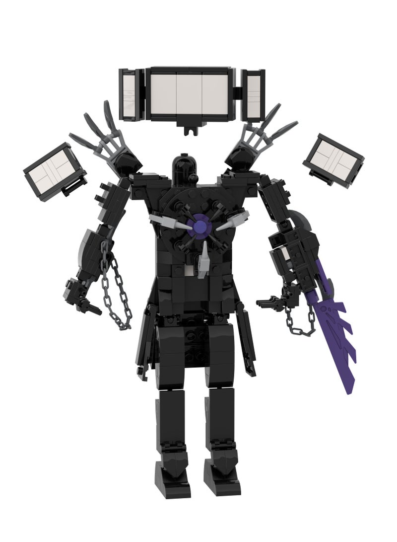 general 425 قطعة من لعبة Skibidi Toilet Man لبنات البناء والسيف السحري متعدد السلاسل TV Man Toy Ideas Toys Battle Horror Game Model Ideas Toys هدايا للكبار والأطفال - Image 5