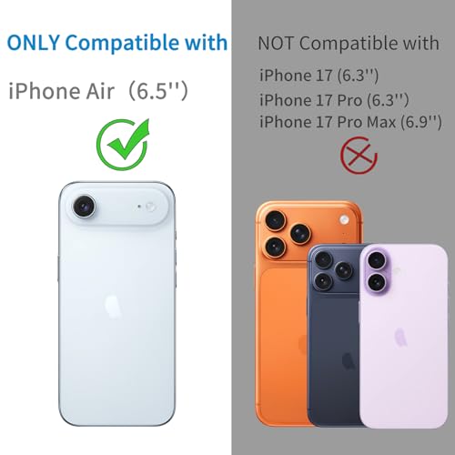 Dengduoduo 3 Pack Camera Lens Protector for iPhone Air, Tempered Glass Lens Cover, Ultra HD, 9H Hardness, Anti-Scratch, Case Friendly [No Affect on Night Shots] - Image 2
