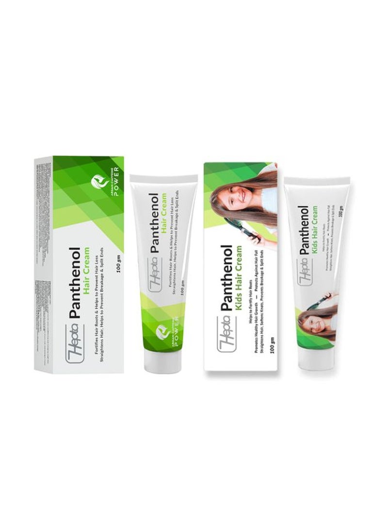 hepta Hair Cream Panthenol  100g + Kids Hair Cream Panthenol 100g - Image 1