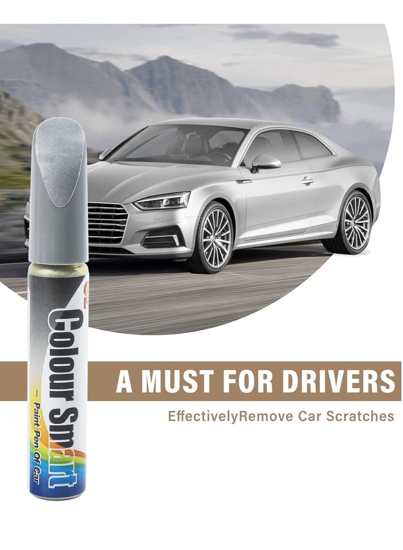 AirYoung مزيل خدوش السيارة، إصلاح خدوش السيارة، ملحقات السيارة، مزيل الخدوش العميقة للسيارة، مزيل الخدوش للمركبات، قلم طلاء لإصلاح خدوش السيارة، طلاء تلميع عالمي للسيارة للخدوش العميقة (فضي) - Image 3