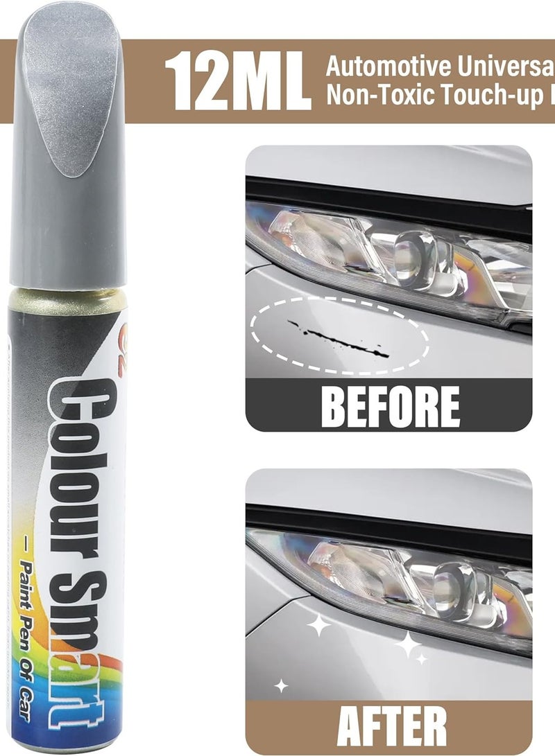 AirYoung مزيل خدوش السيارة، إصلاح خدوش السيارة، ملحقات السيارة، مزيل الخدوش العميقة للسيارة، مزيل الخدوش للمركبات، قلم طلاء لإصلاح خدوش السيارة، طلاء تلميع عالمي للسيارة للخدوش العميقة (فضي) - Image 4