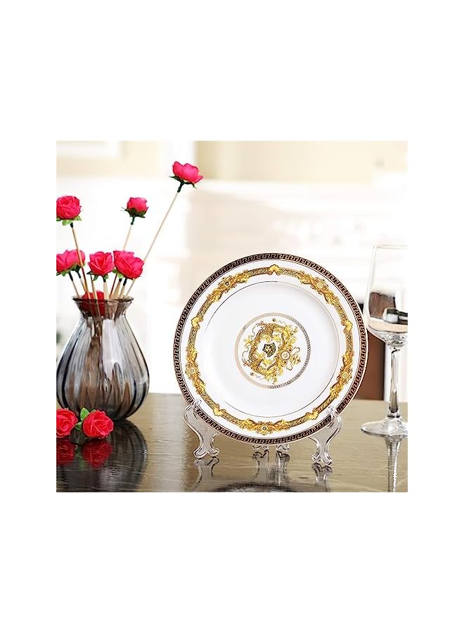 Zaboon حامل صحون 12 عبوة حامل أكريليك لعرض الصحون حوامل بلاستيكية شفافة لعرض الصور الفوتوغرافية والأعمال الفنية والصحون بحجم 4 بوصات - Image 3