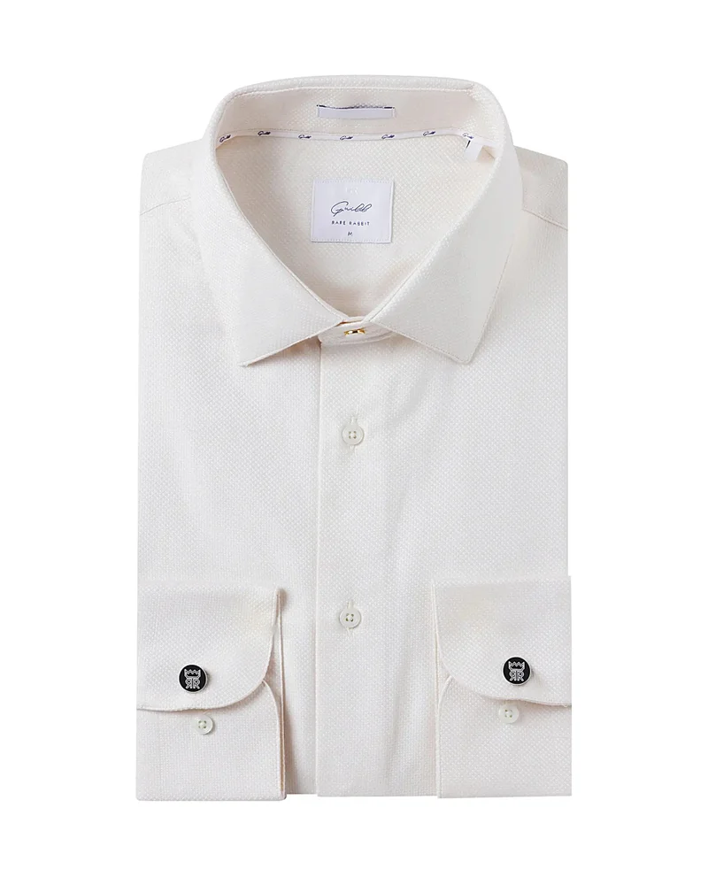 Rare Rabbit Men's Giza Textured Dobby Cuff Link Shirt