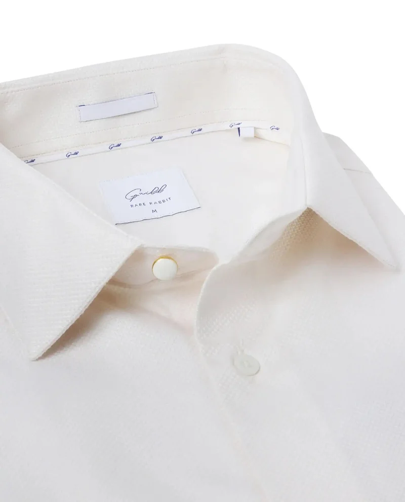 Rare Rabbit Men's Giza Textured Dobby Cuff Link Shirt
