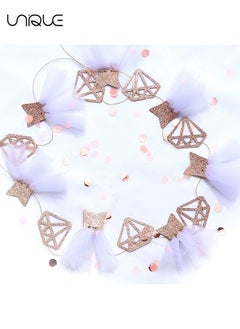 Unique 2Pcs Bachelorette Party Decorations, Rose Gold Engagement Party Favors, Bachelorette Banner “Bride to Be” With 3D Wedding White Dresses, Party Supplies Backdrop (Rose Gold)  - Image 4