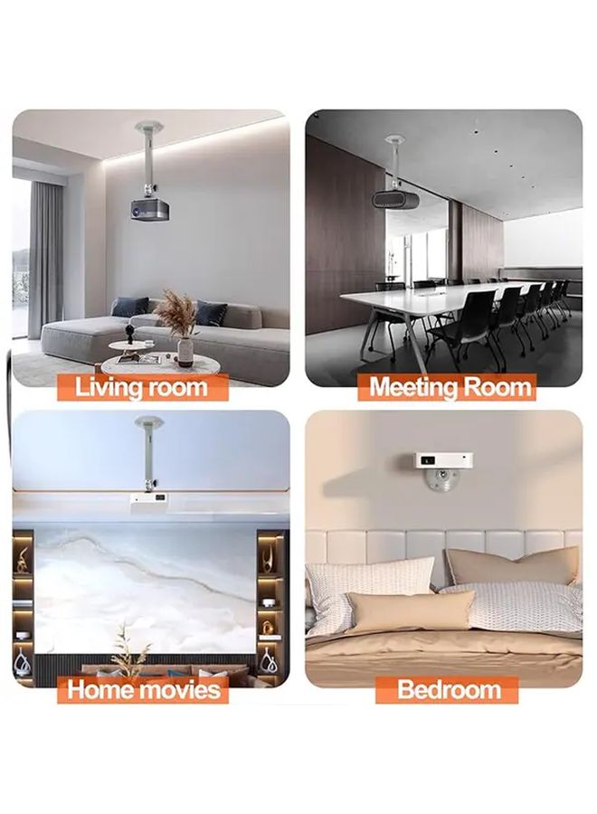 Universal Ceiling Wall Projector Bracket Set with Tilt Rotation Adjustable Aluminum Alloy - Image 5