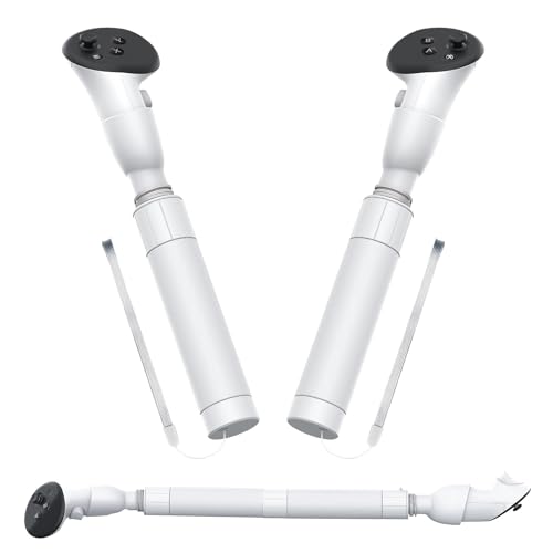 LIRAMARK VR Game Handle Accessories for Meta Quest 3 Controllers, Handles Extension Grips for Playing Beat Saber Gorilla Tag Long Arms, Hockey, Golf VR Handle Attachments for Oculus Quest 3 VR - Image 1