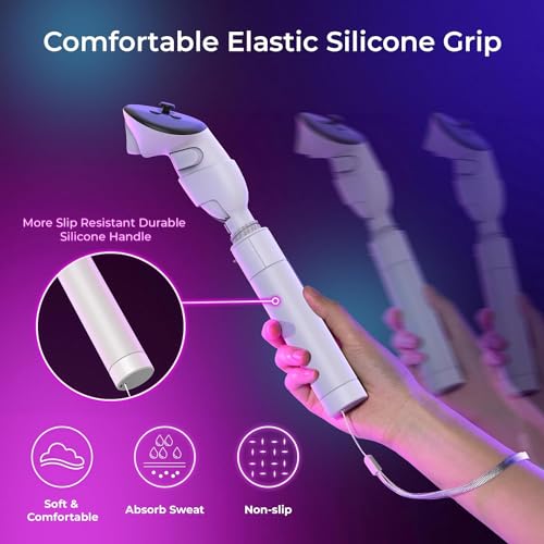LIRAMARK VR Game Handle Accessories for Meta Quest 3 Controllers, Handles Extension Grips for Playing Beat Saber Gorilla Tag Long Arms, Hockey, Golf VR Handle Attachments for Oculus Quest 3 VR - Image 4