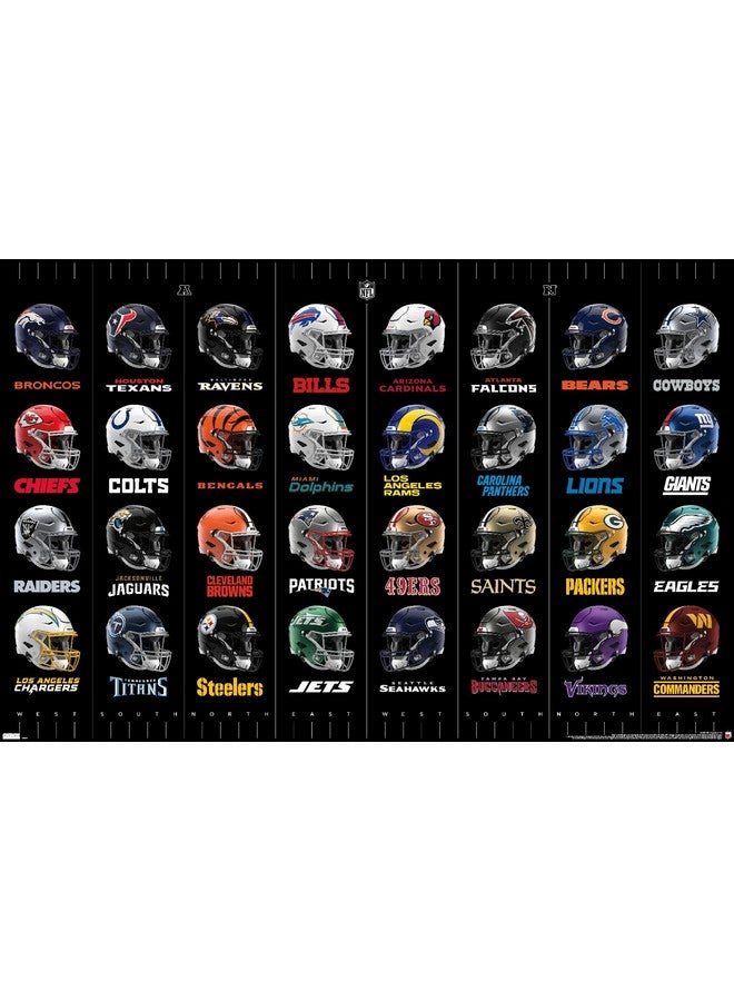 Trends International Trends International NFL League - Helmets 24 Wall Poster, 22.37" x 34.00", Unframed Version - Image 1
