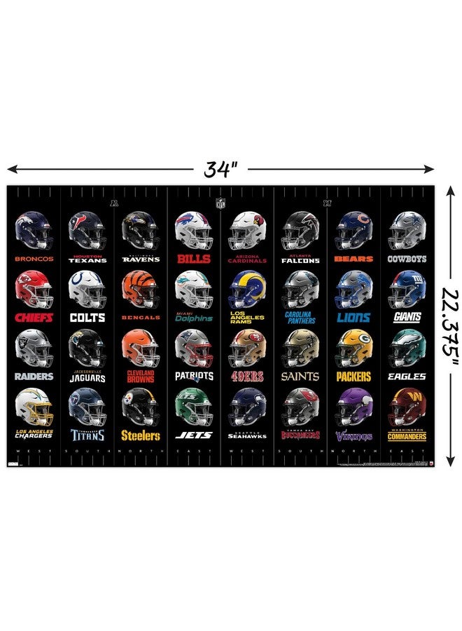 Trends International Trends International NFL League - Helmets 24 Wall Poster, 22.37" x 34.00", Unframed Version - Image 3