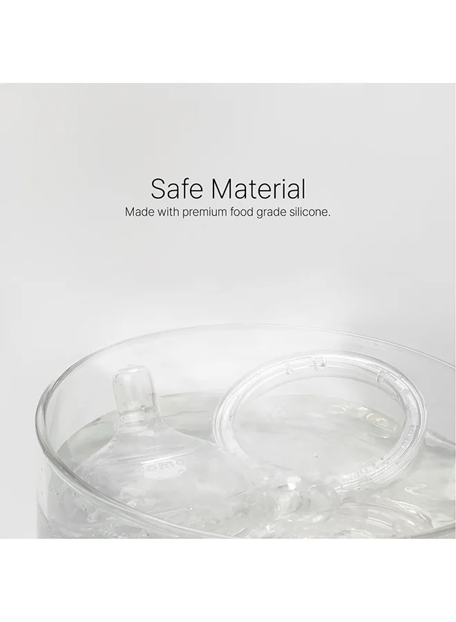 comotomo Natural Feel Baby Bottle 150 ML With Pack Of 2 Natural Teat Silicone Nipples, 1 Hole With Slow Flow, 0 - 3 Months