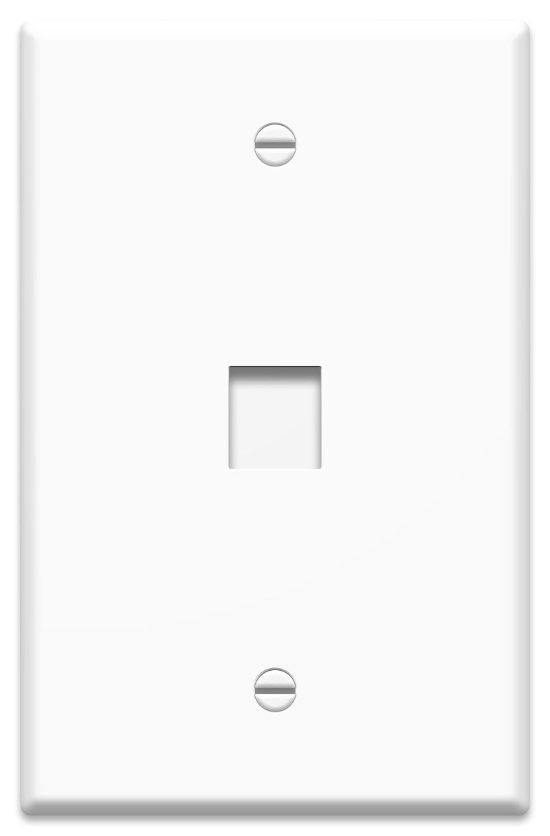OnQ Legrand - OnQ Oversized Wall Plate, Single Gang Large Wall Plate, 1 Port Wall Plate is 75IN Higher and Wider Than Standard Size Wallplates, White, 10 Count, WP3301WH10 - Image 1