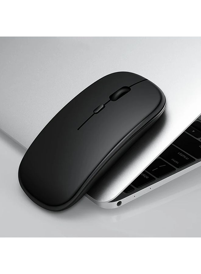 Silvery Wireless Mouse Dual Mode Bluetooth 5 2 And 2 4G USB Ergonomic For Macbook iPad Laptop PC Desktop - Image 1