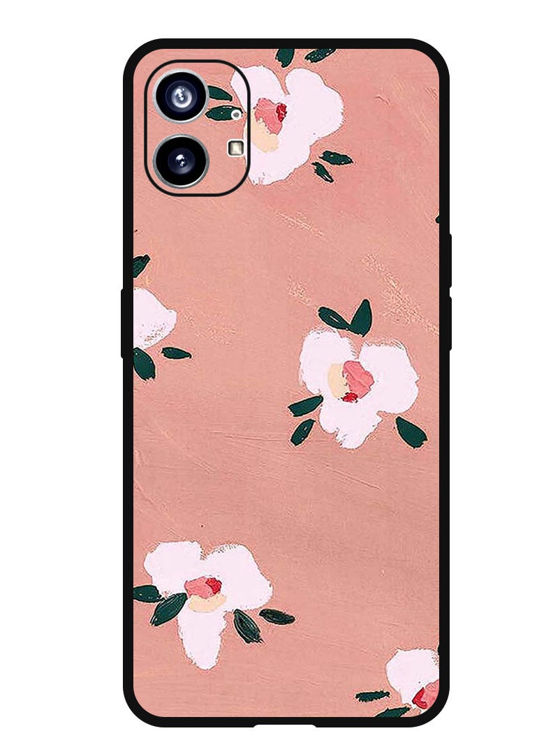 Protective Case Anti Scratch Shock Proof Bumper Cover For Nothing Phone 1 Peach Flowers
