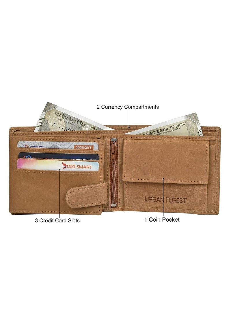 URBANFOREST URBAN FOREST Leo Vintage Cognac Leather Wallet for Men - Image 3