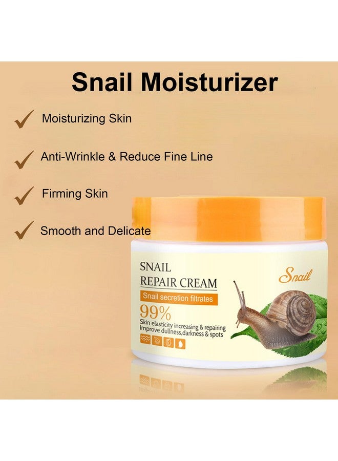 Rosarden Snail Repair Cream Snail Moisturizer With Snail Secretion Filtrate Repair Damage Skin Ruduce Fine Line Hydration Snail Face Cream For Dry Skin Snail Mucin Essence For Women Skin Care - Image 4