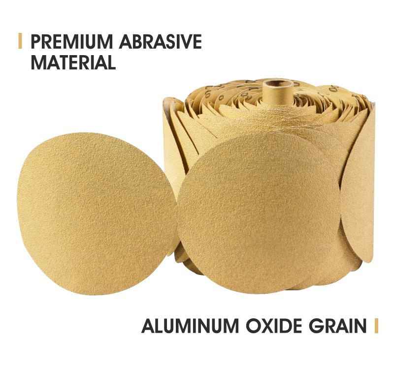 MIDO PROFESSIONAL ABRASIVE Premium 6 Inch PSA Sanding Discs 100 PCS Aluminum Oxide Sandpaper with Sticky Back 180 Grit Self Adhesive Sandpaper Roll for Orbital Sander - Image 2