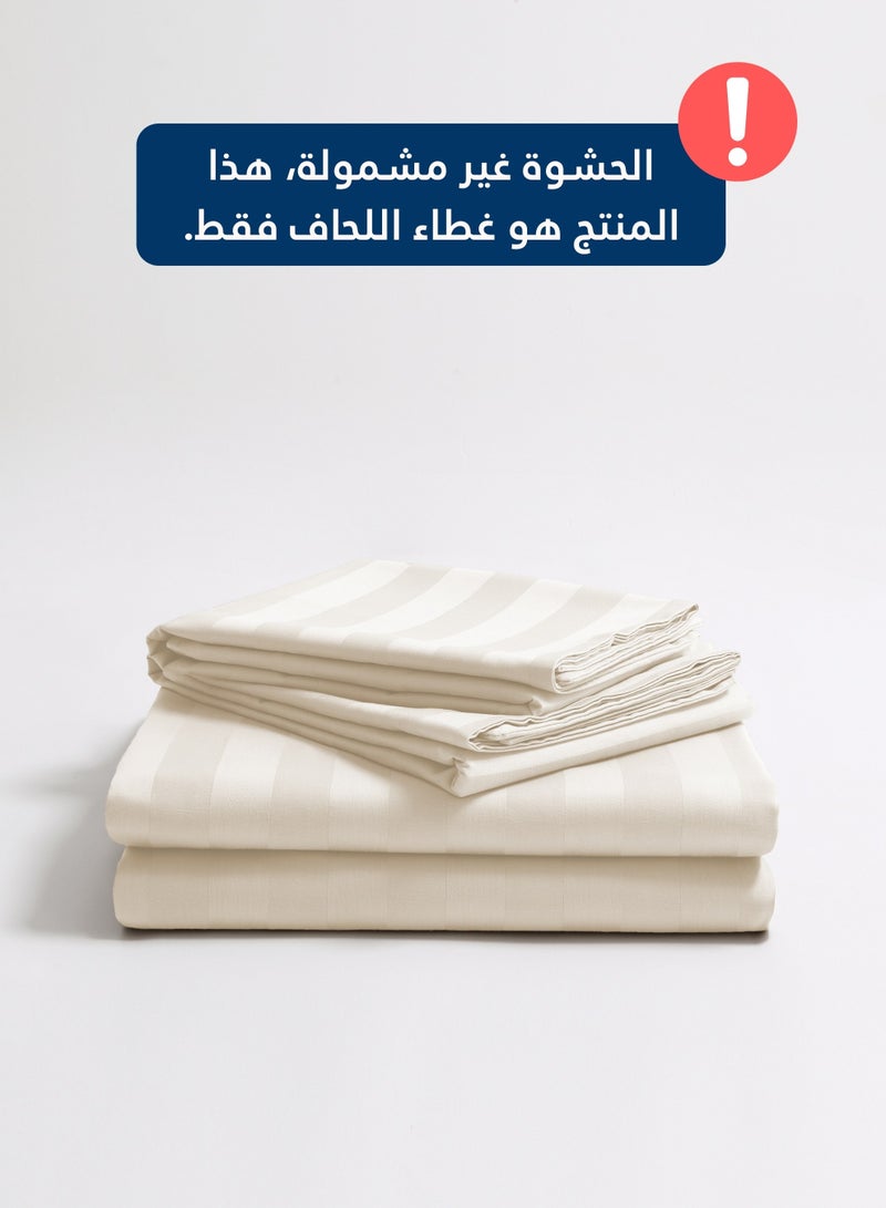 Master Home Textile Cotton Hotel Duvet Cover Sets, Fits 160 cm x 200 cm Size Bed, 4 Pcs Queen Size, Hotel Stripe Pattern - Image 3