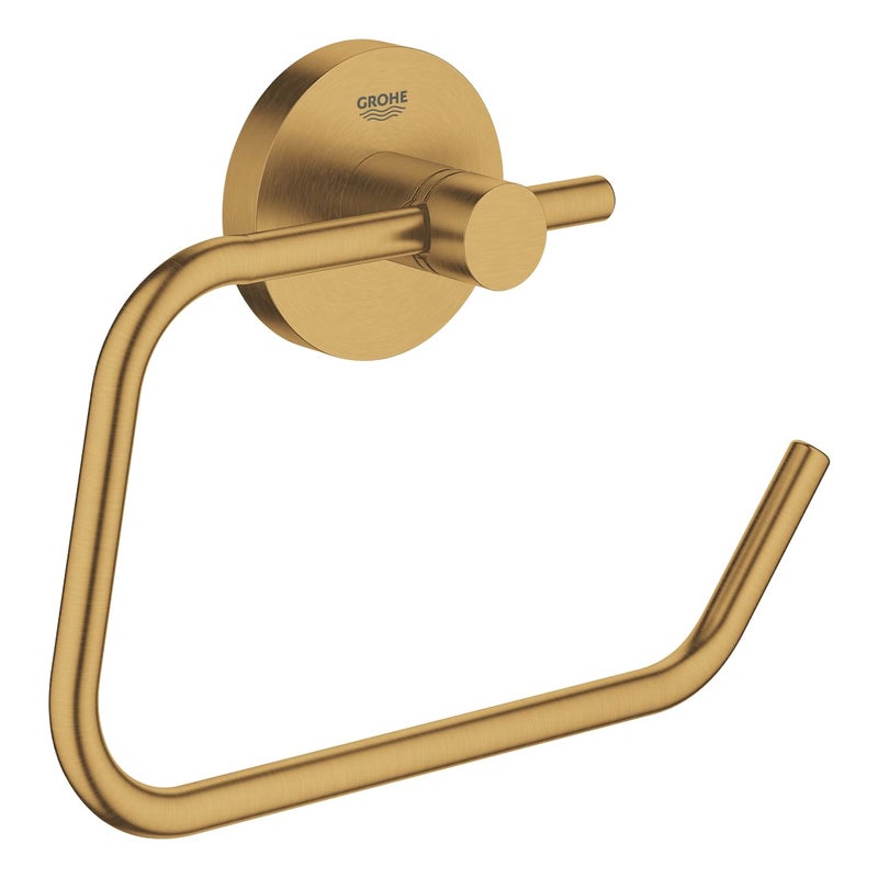 Grohe Essentials Pivoting Toilet Paper Holder, Brushed Cool Sunrise - Image 1