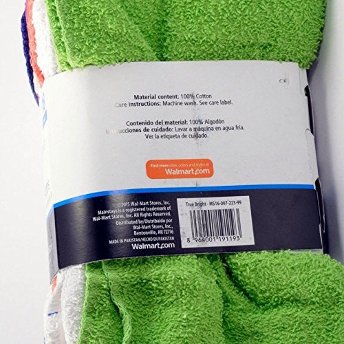 MAINSTAYS 18 Pack Assorted Cotton Terry Thin Washcloths Rags (NPWGO) - Image 3
