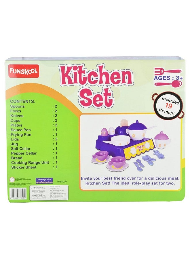 Giggles Funskool Kitchen Set, Colourful Pretend And Play Cooking Set, Language And Social Skills,Role Play, 3 Years & Above, Preschool Toys - Image 5