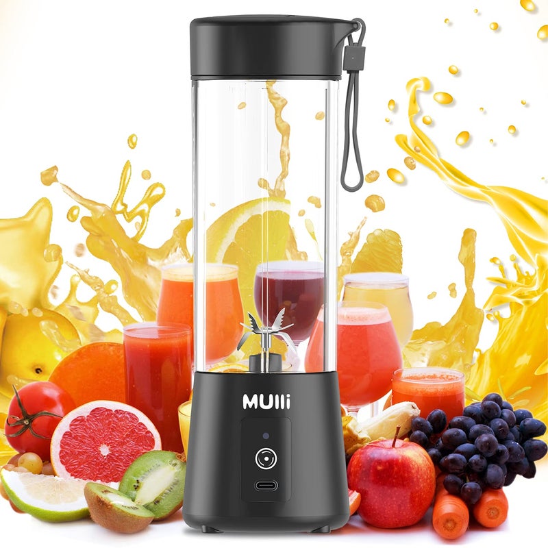 Mulli Portable Blender15oz Mini Blender for Fruit Smoothies and ShakesUSB Rechargeable Mixer for Baby FoodGymTravel