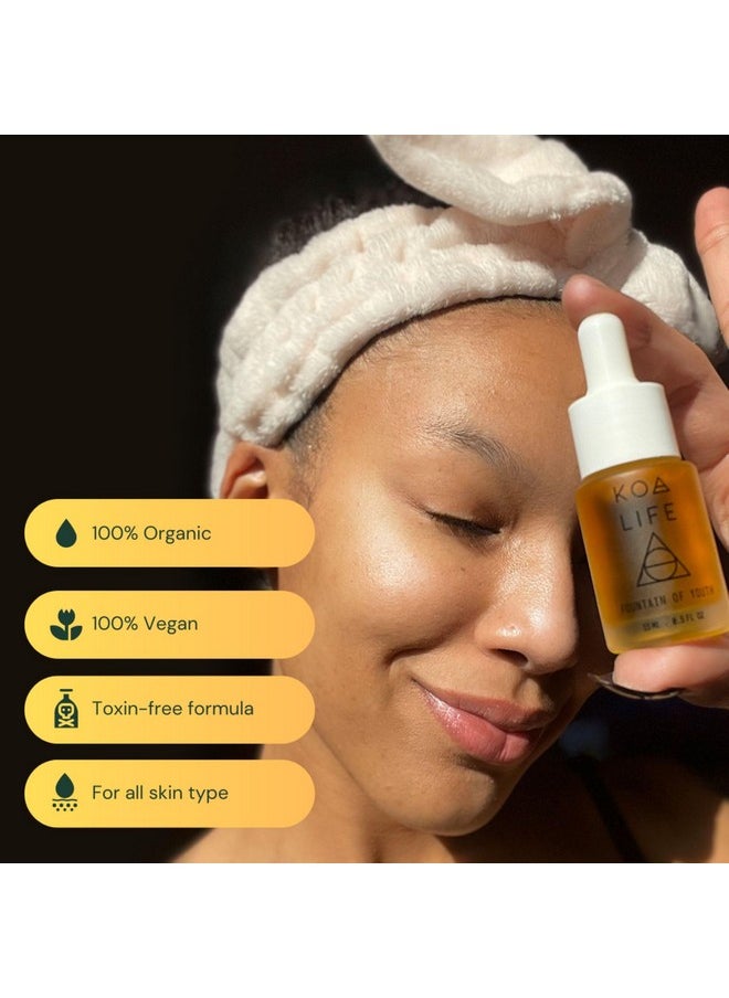 KOA LIFE Doctor-Formulated Anti-Aging Rosehip Face Oil, Made In Usa, Organic, Vegan, Cruelty & Chemical Free Fountain Of Youth 