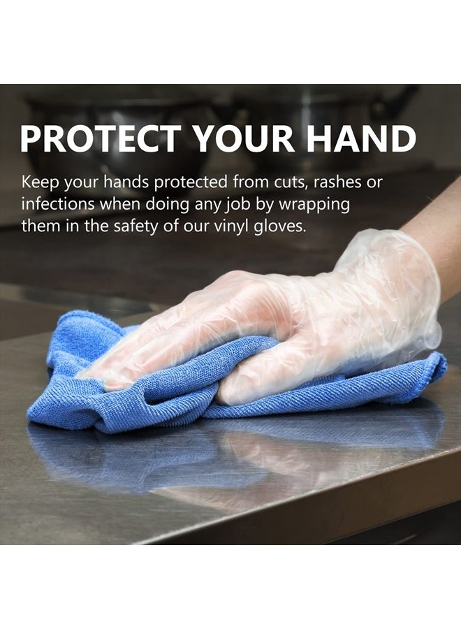 squish Disposable Gloves,Clear Vinyl Gloves Latex Free Powder-Free Glove Cleaning Health Gloves for Kitchen Cooking Cleaning Food Handling, 100PCS/Box, X-Large - Image 4