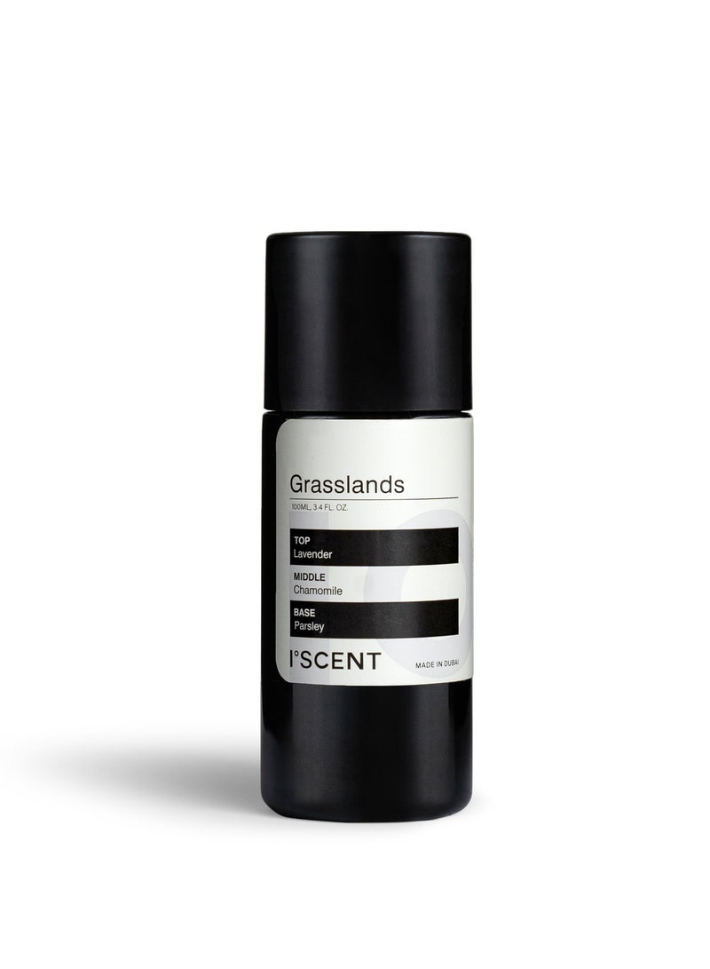 ISCENT | Grasslands – Oil Refill for Ensō Diffuser -100ml | Home Fragrance Oil with Lavender, Chamomile & Parsley | Herbal Freshness, Floral Calm & Green Earthiness - Image 1