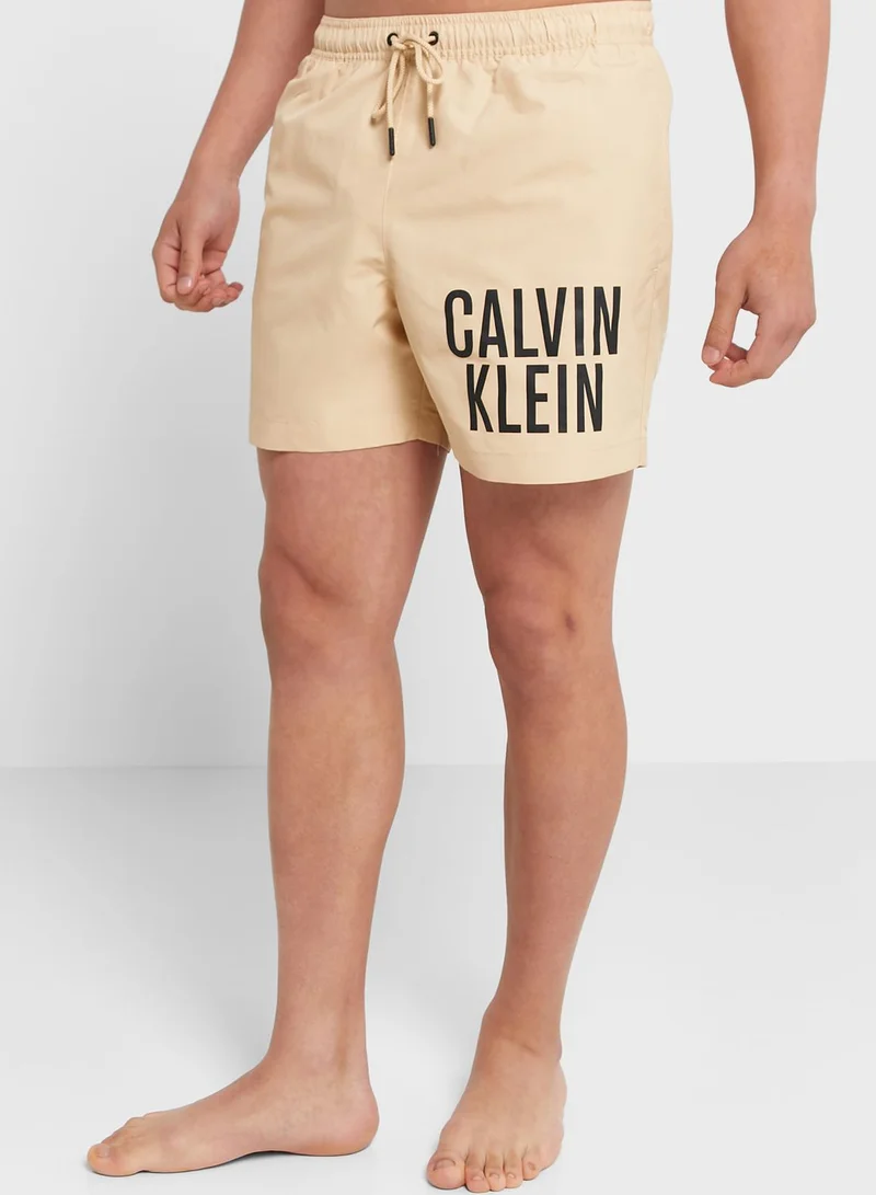 CALVIN KLEIN Logo Printed Drawstring Swim Shorts