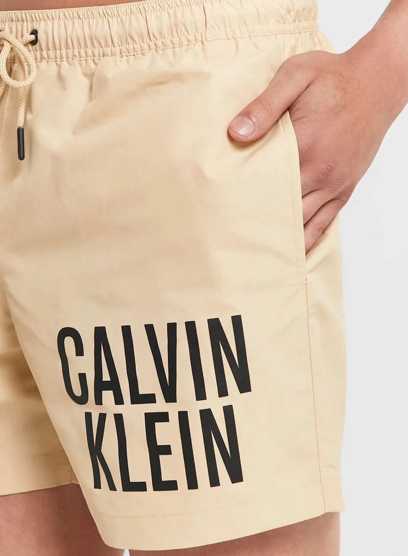 CALVIN KLEIN Logo Printed Drawstring Swim Shorts