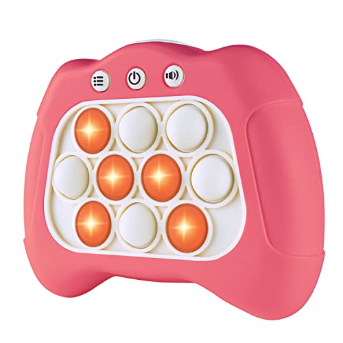 Intoypad Pop The Target Handheld Speed Push Game Machine A Fun Multiplayer Game for Family Sensory Fidget Toy Christmas Toys Gifts for 6 7 8 9 10 11 12 Years Old Kids Road Trip Car Games Kids Pink - Image 1