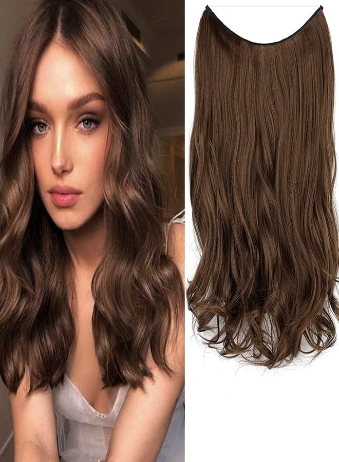 Sankrityayan Hair Extensions 18 Inch Long Curly Brown Thick 5 BB Clip With Hair Extension Double Weft Hairpieces For Women (8427) - Image 1