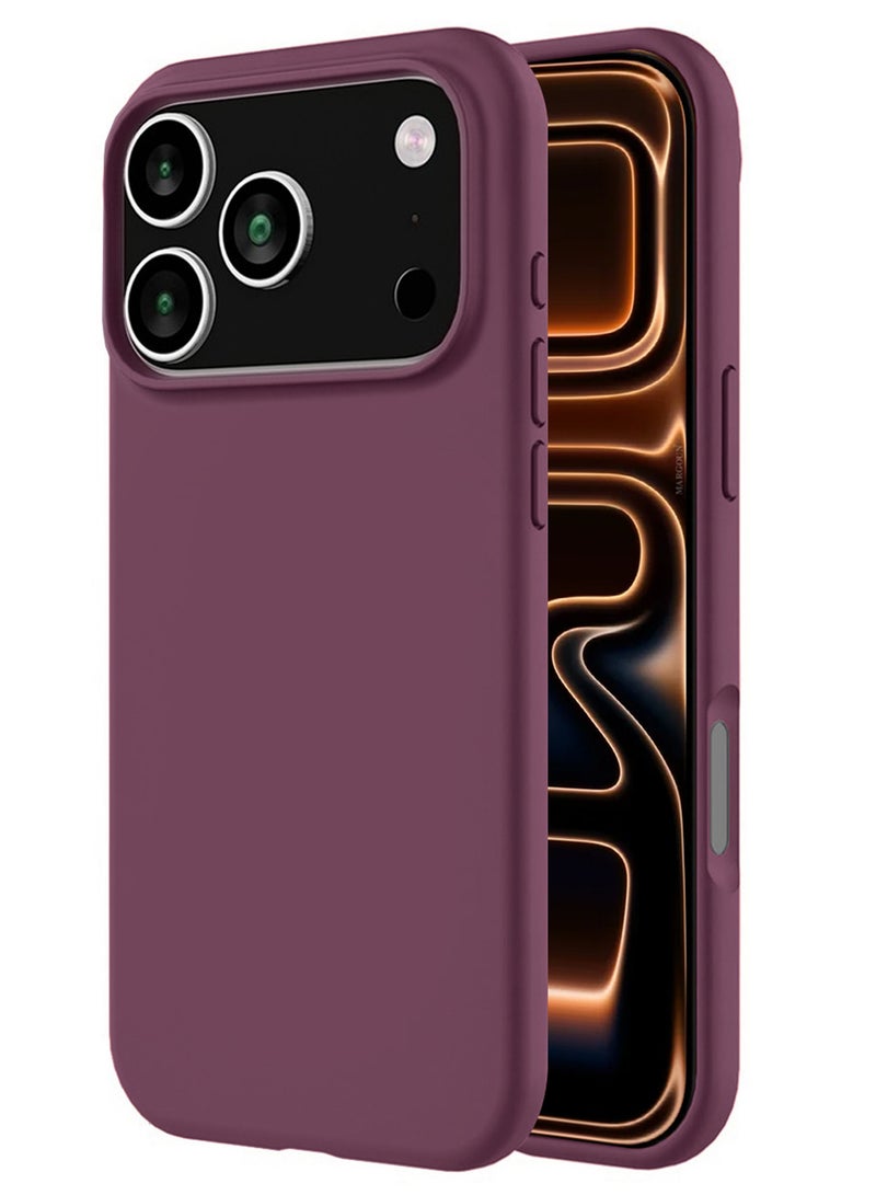 CATANES 3 Packs Silicone Protective Phone Case for iPhone 17 Pro Max - Soft Anti-Scratch Microfiber Lining Ultra Slim Drop Protection Phone Cover with Two 3D Screen Protectors - Burgundy - Image 5