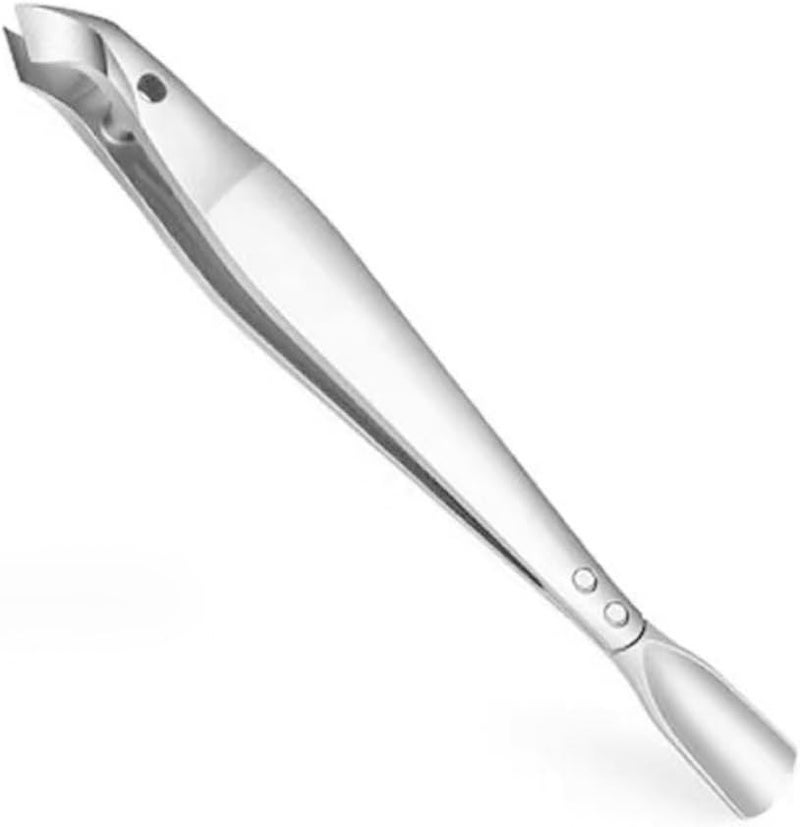 Professional 2-in-1 Mini Cuticle Nipper with Pusher Stainless Steel Nail Cutter and Trimmer for Women Angled Clippers with Pouch Portable Manicure Tool for Precise Cuticles Removal