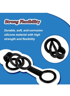 KASTWAVE Snorkel Clip Diving Universal, Silicone Clip Diving Snorkel Bracket Plastic Clip, Mask Snorkel Clip Diving Accessories Snorkeling Equipment 12 Pcs, Black  - Image 3
