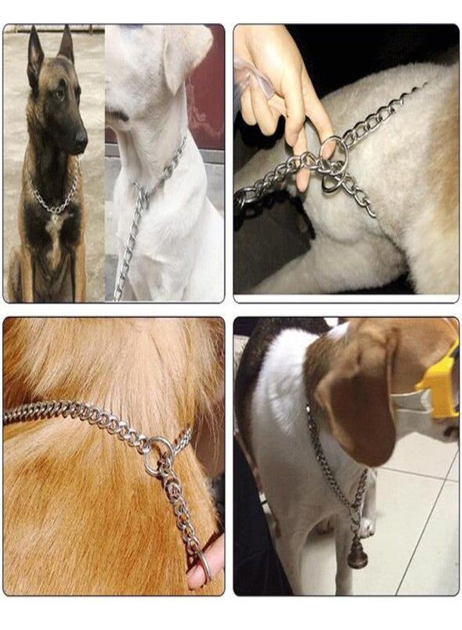 Weimostar Silver Slip P Dog Chain Collars for Small Dogs, Puppy Chain Metal Training Link Martingale Collars for XXS Small Medium Large Breed Dog, XS - Image 3