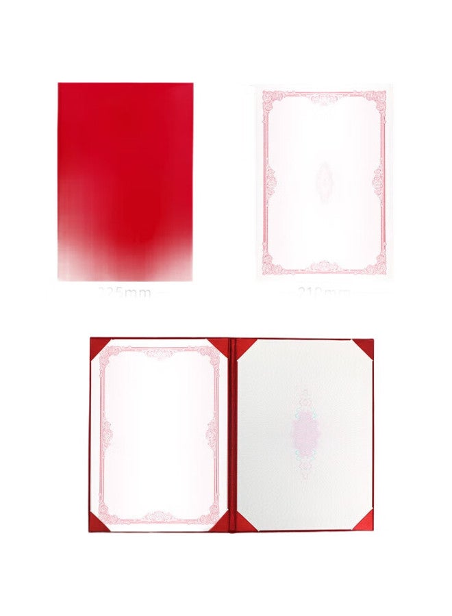 Befon Deyin [Lowest Price Online] Recitation Folder, Poetry Recitation Booklet, Speech Folder, Recitation File Folder, Speech Folder, Contract Folder, A4 Velvet Red Blank Certificate Cover 2301 - Image 2