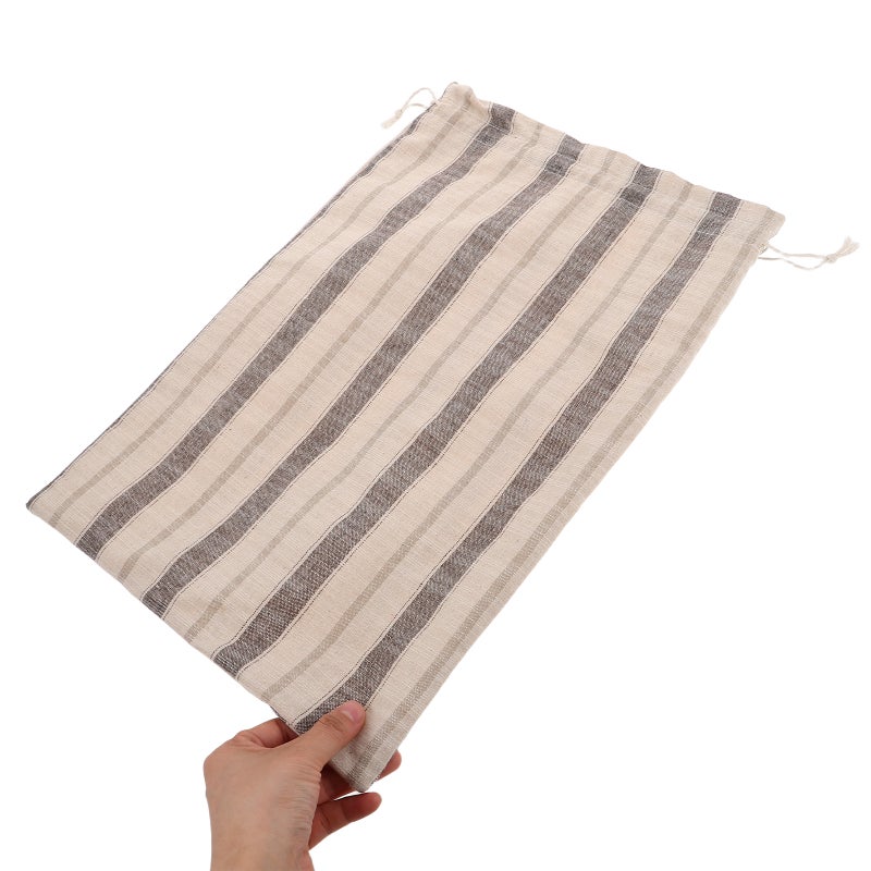 1 Set Linen Bread and Bowl Covers with Liner Reusable Drawstring Storage Container for Homemade Bread and Sourdough - Image 2