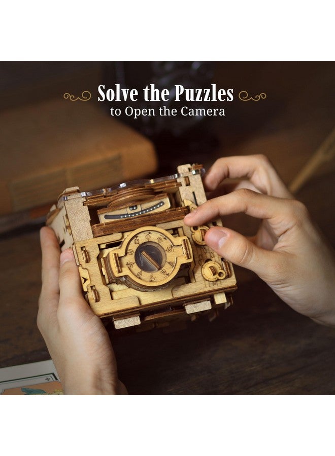 iDventure Cluebox Pro - Sherlock'S Camera - Escape Room Game - Sequential Puzzle Box - 3D Wooden Puzzle For Adults - Brain Teaser - Birthday Gift Gadget For Men And Women - Money Box - Image 5