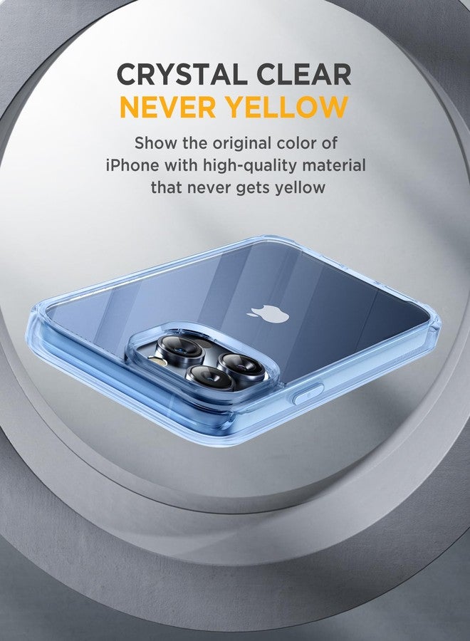 Miracase for iPhone 15 Pro Case Full-Body Clear Bumper Phone case with Built-in Glass Screen Protector& Camera Protector, Military Drop Proof 15 Pro Clear Case Cover 6.1 inch,Clear Blue - Image 5