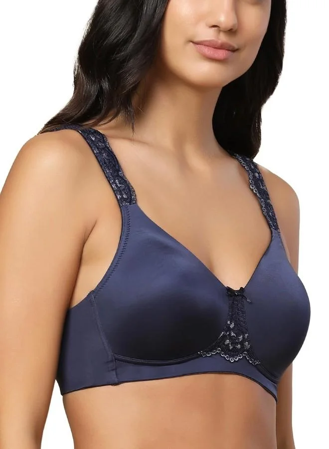 Triumph Triumph Women's Polyamide Wire Free Casual T-Shirt Bra (110I732_Navy Blue)