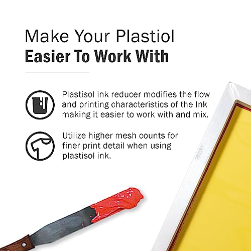Screen Print Direct Rapid Cure® Plastisol Ink Curable Reducer (Quart - 32 oz.) - Screen Printing Ink Viscosity Reducer, Screen Printing Ink Thinner, Additive for Your Screen Printing Kit, Screen Printing Supplies - Image 4