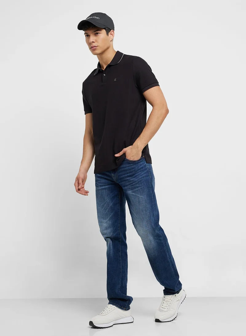 CALVIN KLEIN  Cotton Piqué Polo for Men | Best Price UAE