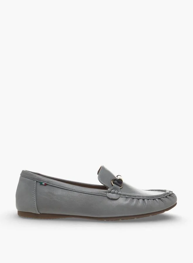 Renzo Ruganni Women Metallic Accent Loafers